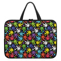 Colorful Weed Leaf Pattern Print Laptop Sleeve With Handle