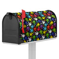 Colorful Weed Leaf Pattern Print Mailbox Cover