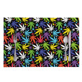 Colorful Weed Leaf Pattern Print Placemat