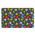 Colorful Weed Leaf Pattern Print Polyester Doormat