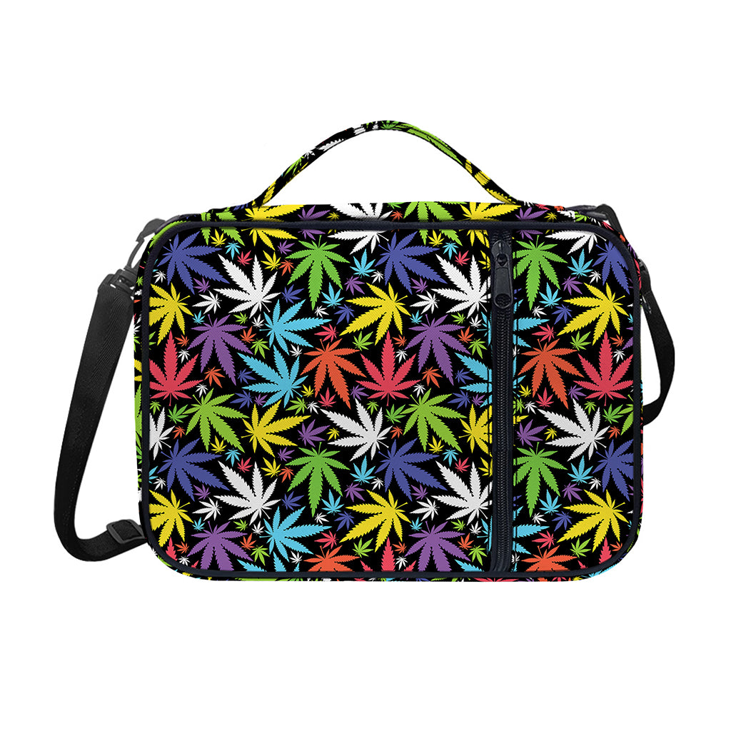 Colorful Weed Leaf Pattern Print Shoulder Strap Bible Bag