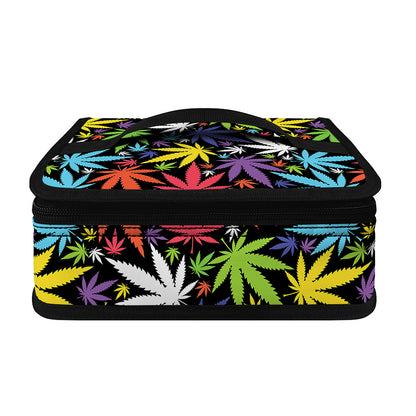 Colorful Weed Leaf Pattern Print Small Lunch Bag
