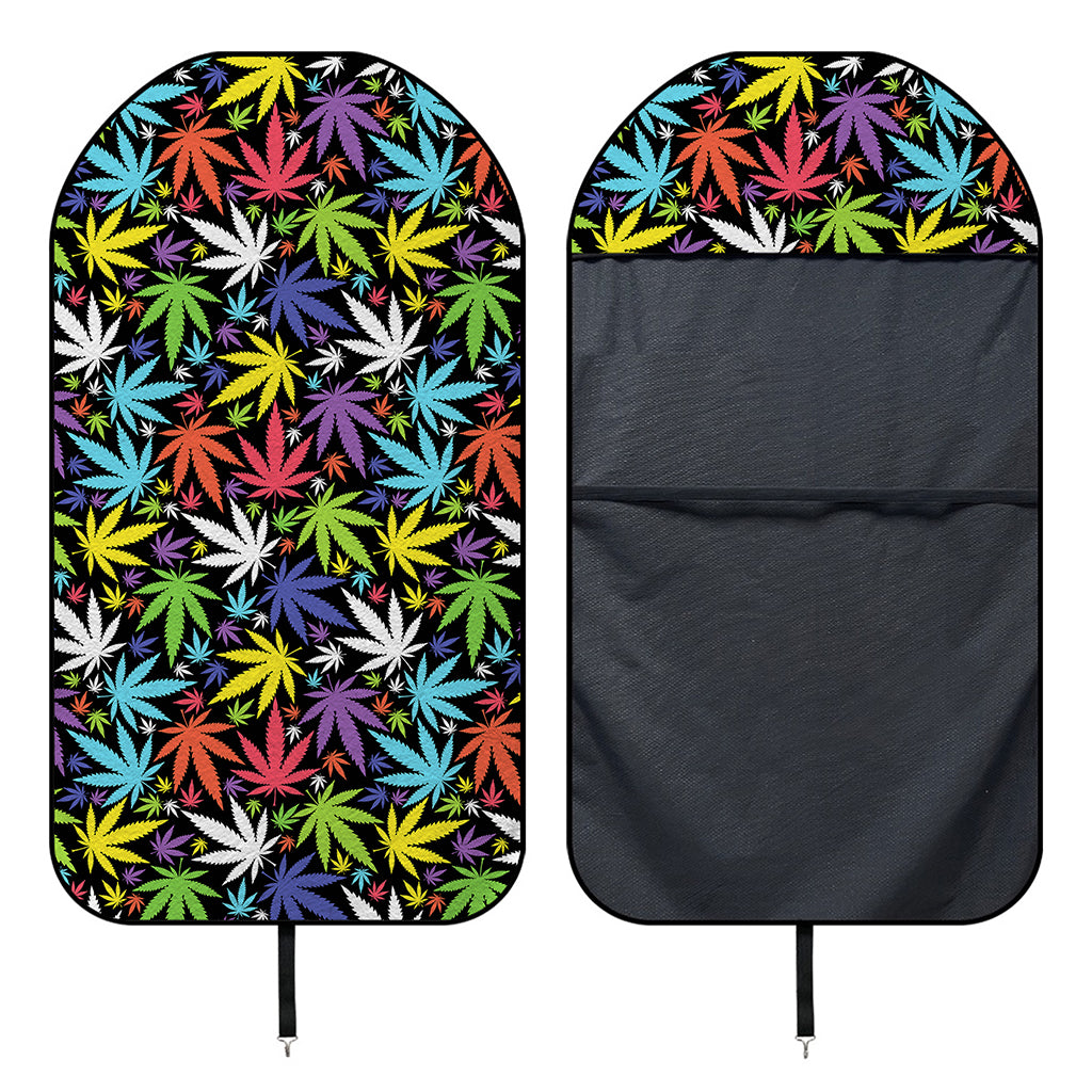 Colorful Weed Leaf Pattern Print Waterproof Car Seat Cover