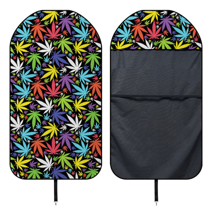 Colorful Weed Leaf Pattern Print Waterproof Car Seat Cover