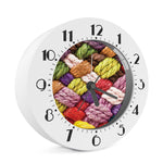 Colorful Wool Yarns Print Alarm Clock