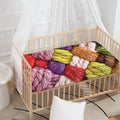 Colorful Wool Yarns Print Baby Crib Sheet