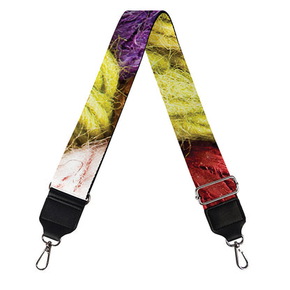 Colorful Wool Yarns Print Bag Strap