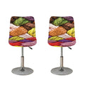 Colorful Wool Yarns Print Bar Stool Covers
