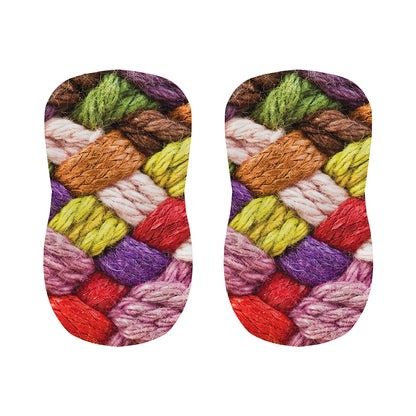 Colorful Wool Yarns Print Bar Stool Covers