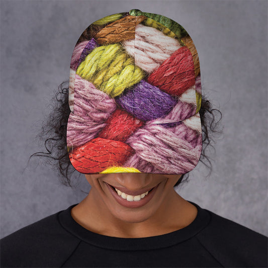 Colorful Wool Yarns Print Baseball Cap