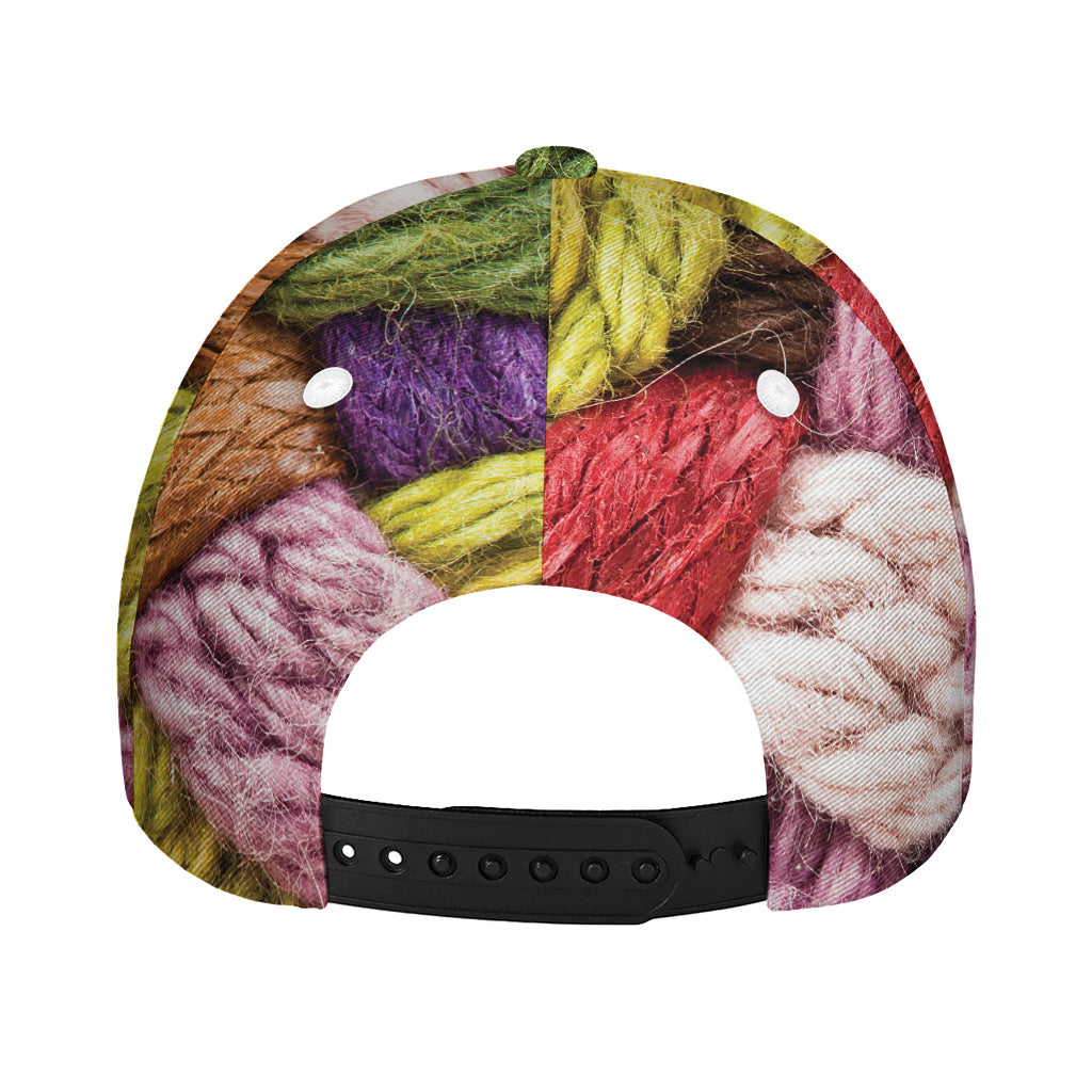 Colorful Wool Yarns Print Baseball Cap