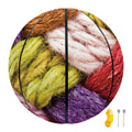 Colorful Wool Yarns Print Basketball