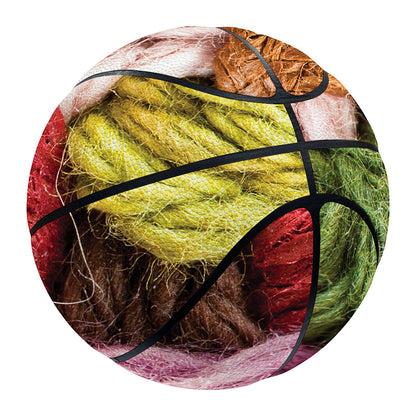 Colorful Wool Yarns Print Basketball