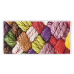 Colorful Wool Yarns Print Beach Towel