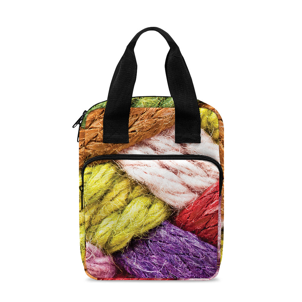 Colorful Wool Yarns Print Bible Tote Bag