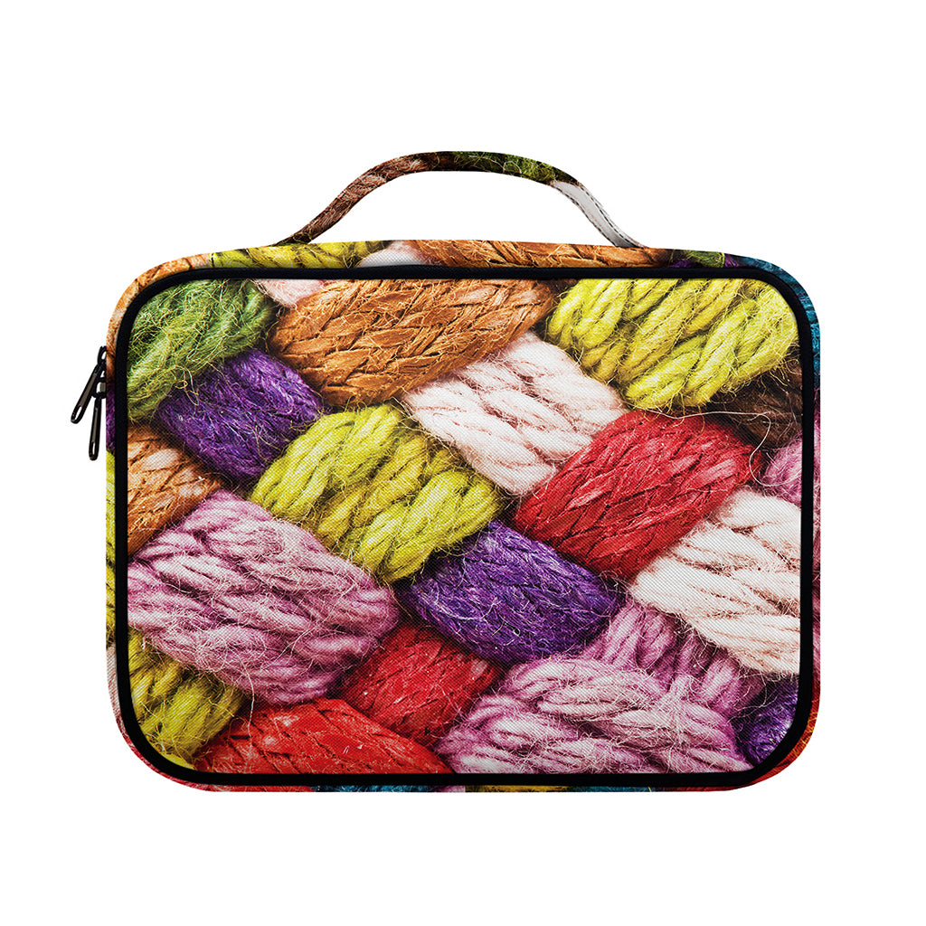 Colorful Wool Yarns Print Briefcase Bible Bag