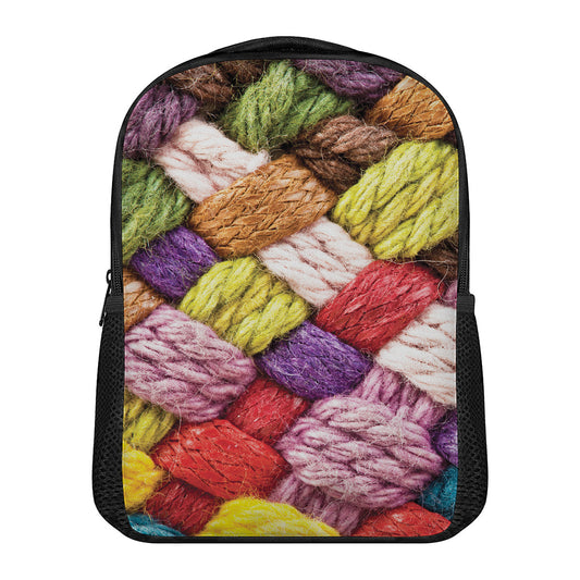 Colorful Wool Yarns Print Casual Backpack