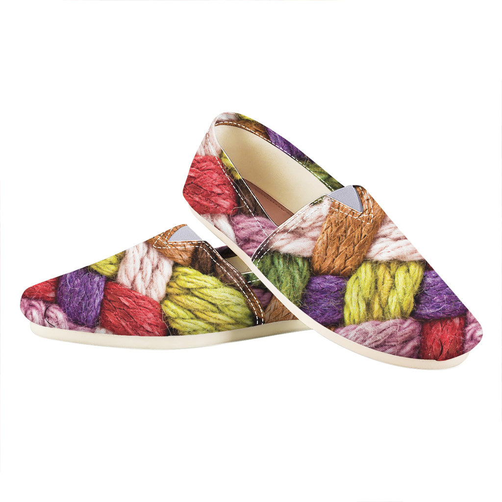 Colorful Wool Yarns Print Casual Shoes