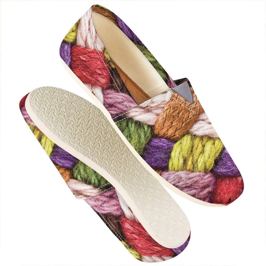 Colorful Wool Yarns Print Casual Shoes