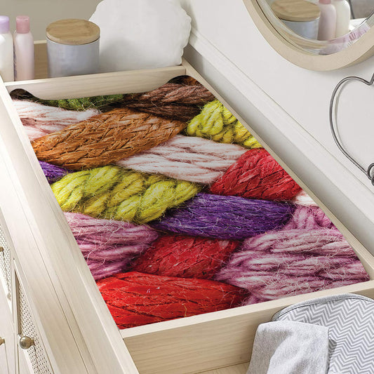 Colorful Wool Yarns Print Changing Pad Cover