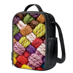 Colorful Wool Yarns Print Crossbody Lunch Bag