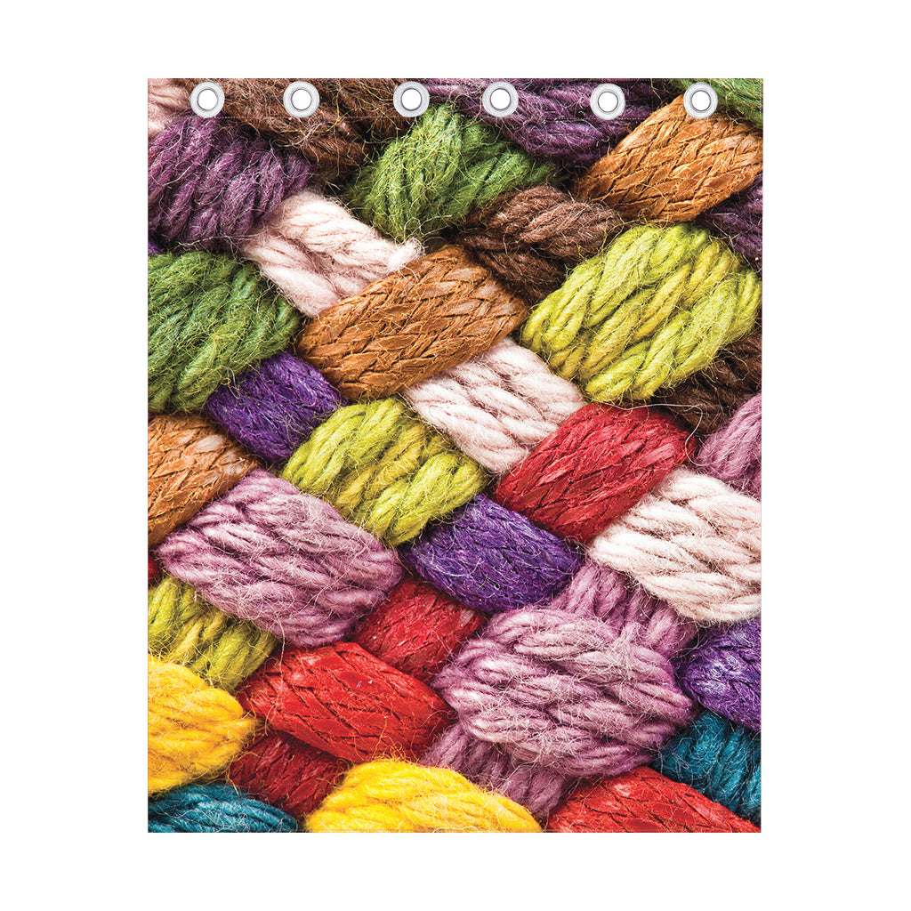 Colorful Wool Yarns Print Curtain