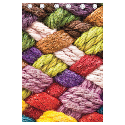 Colorful Wool Yarns Print Curtain