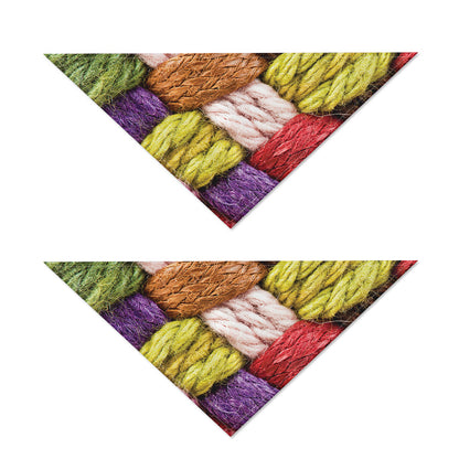 Colorful Wool Yarns Print Dog Bandana
