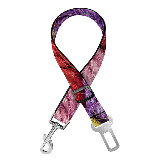 Colorful Wool Yarns Print Dog Seat Belt
