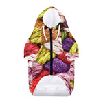 Colorful Wool Yarns Print Dog Zip Up Hoodie
