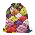Colorful Wool Yarns Print Drawstring Bag