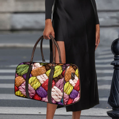 Colorful Wool Yarns Print Duffle Bag
