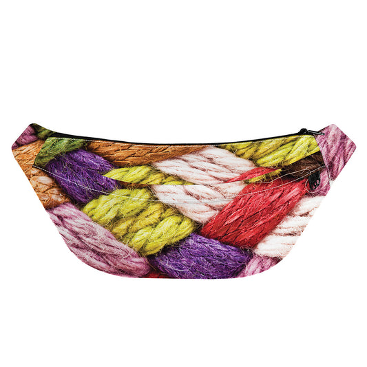 Colorful Wool Yarns Print Fanny Pack