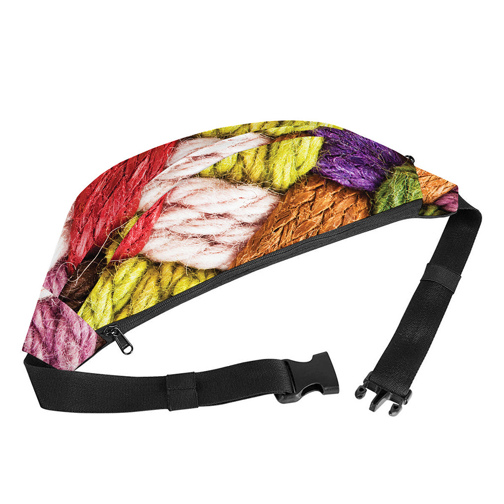 Colorful Wool Yarns Print Fanny Pack