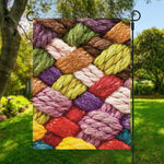Colorful Wool Yarns Print Garden Flag