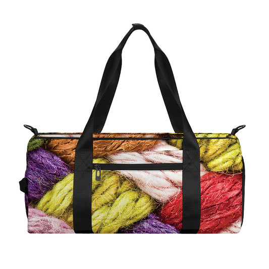 Colorful Wool Yarns Print Gym Bag