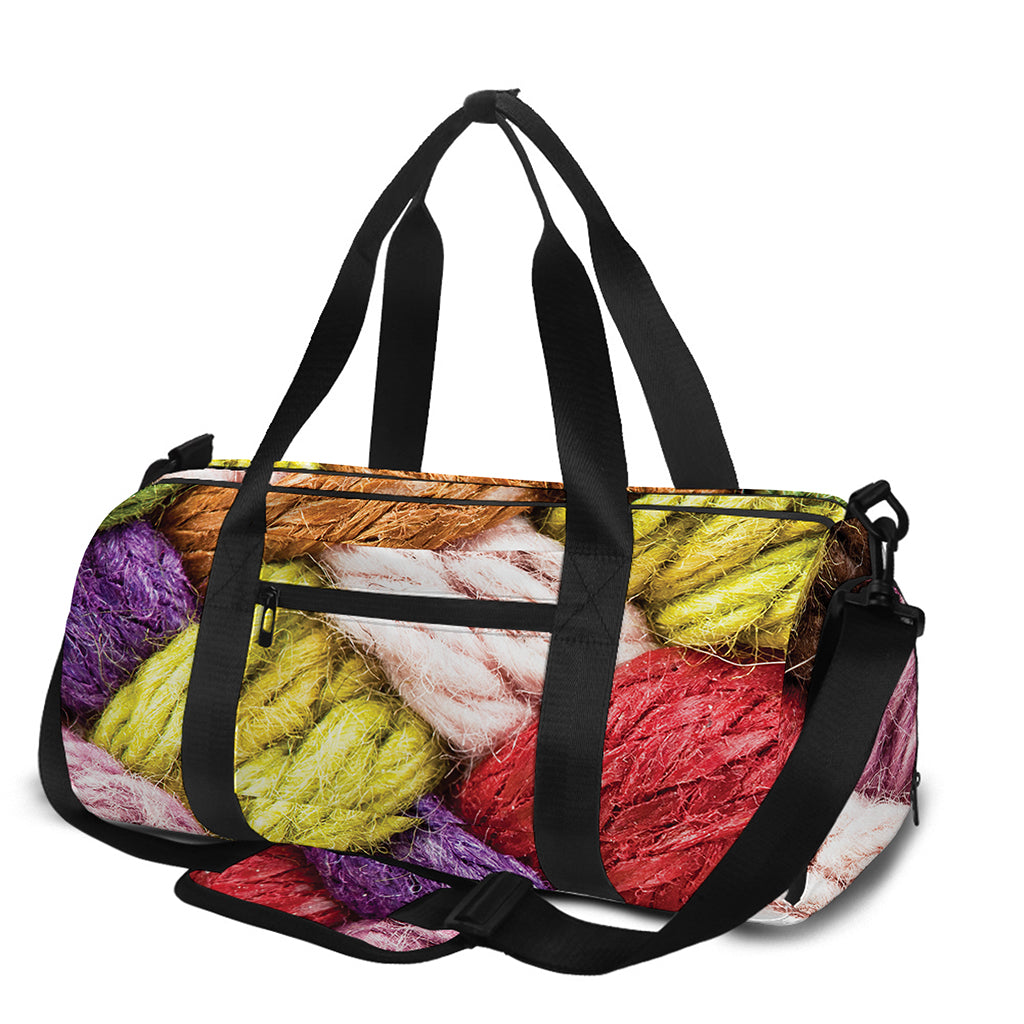 Colorful Wool Yarns Print Gym Bag