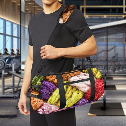Colorful Wool Yarns Print Gym Bag