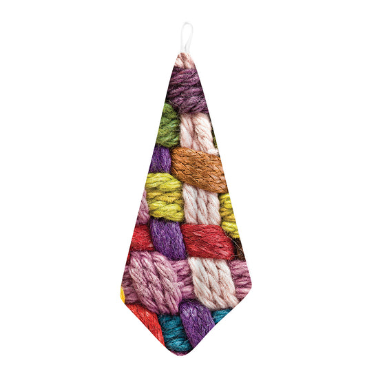 Colorful Wool Yarns Print Hand Towel