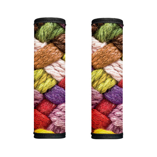 Colorful Wool Yarns Print Handle Covers