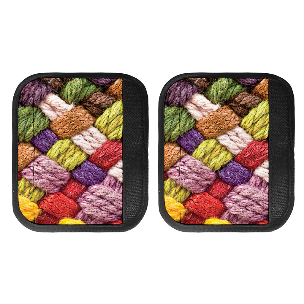 Colorful Wool Yarns Print Handle Covers