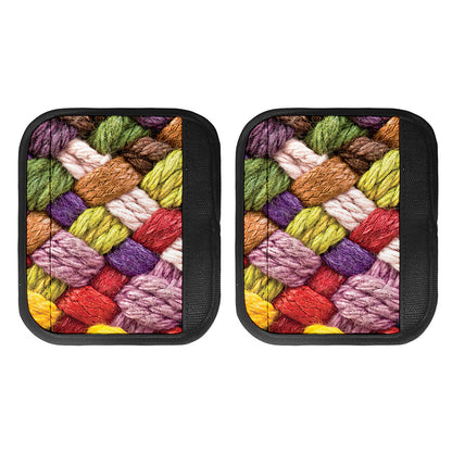 Colorful Wool Yarns Print Handle Covers