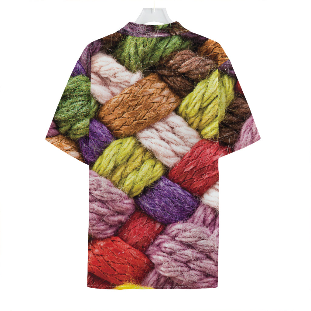 Colorful Wool Yarns Print Hawaiian Shirt