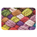 Colorful Wool Yarns Print Indoor Door Mat