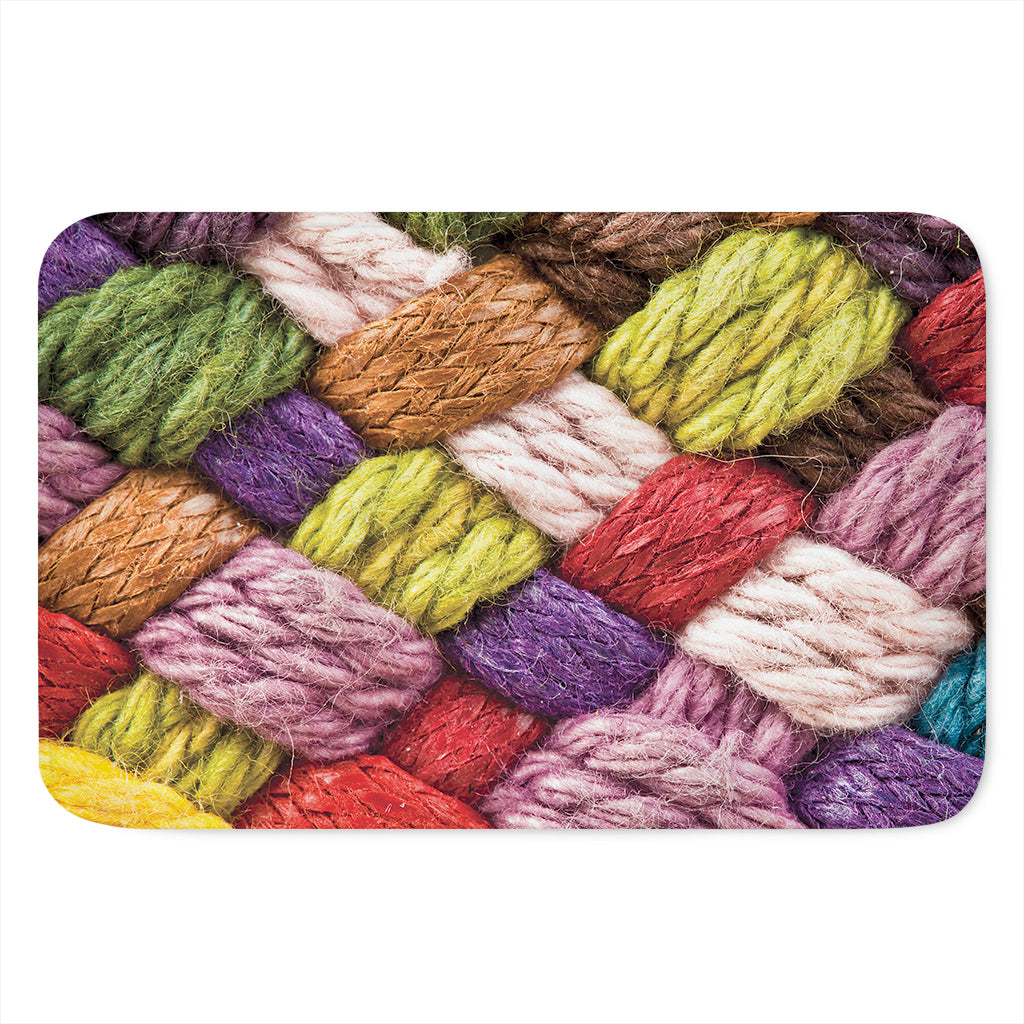 Colorful Wool Yarns Print Indoor Door Mat