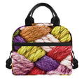 Colorful Wool Yarns Print Insulated Lunch Bag