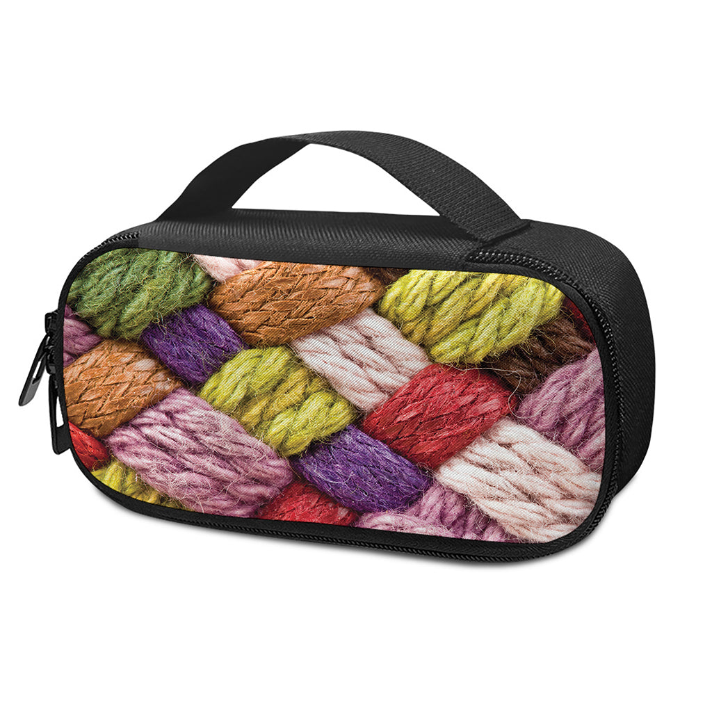 Colorful Wool Yarns Print Insulin Cooler Travel Case