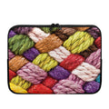 Colorful Wool Yarns Print Laptop Sleeve