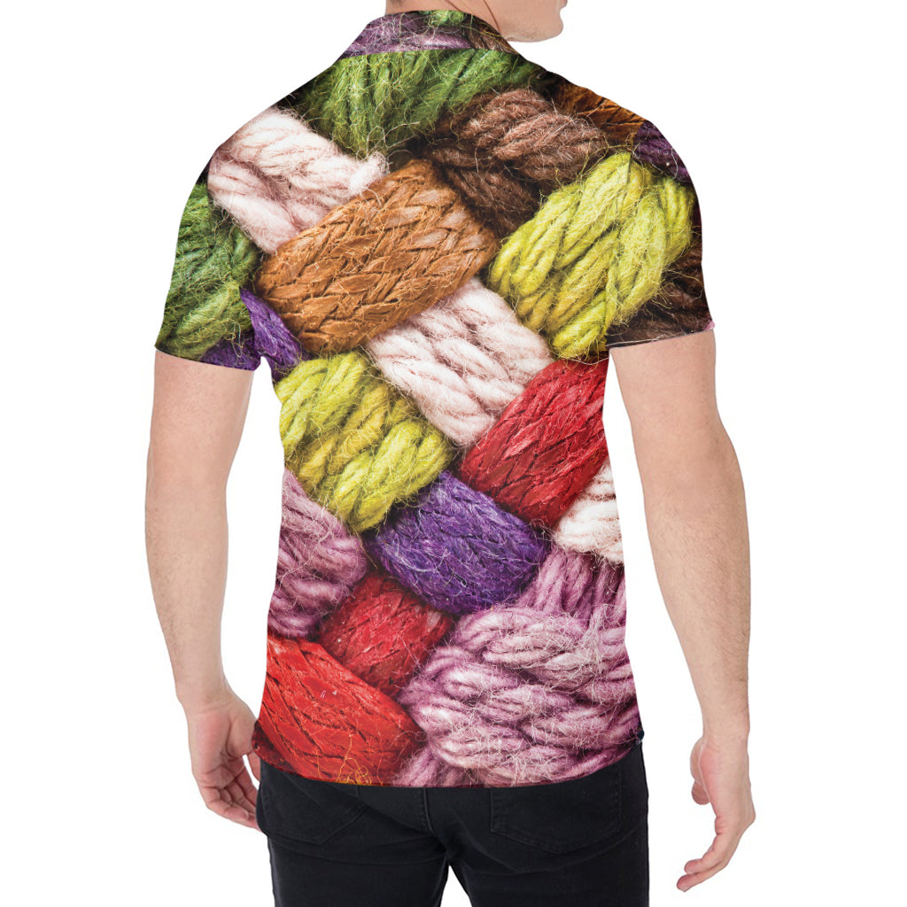Colorful Wool Yarns Print Men's Shirt