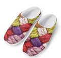 Colorful Wool Yarns Print Mesh Casual Shoes